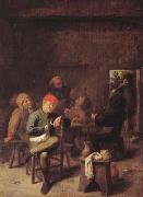 BROUWER, Adriaen Peasants Smoking and Drinking (mk08) oil painting